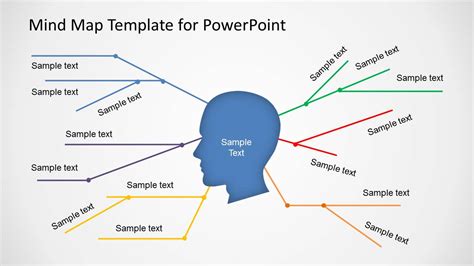 Multi Color Simple Mind Map Template Powerpoint Slide Riset