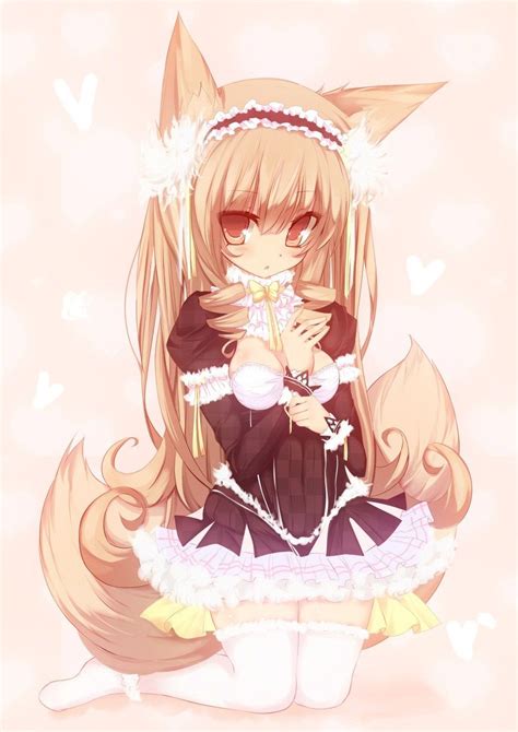 Anime Art Kitsune Fox Girl Fox Ears Fox Tail Dress