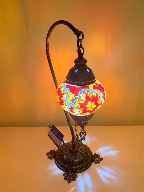 Handmade Swan Neck Mosaic Lamp Medium Etsy