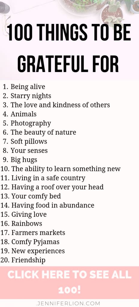 100 Things To Be Grateful For How To Practice It List Gratitude