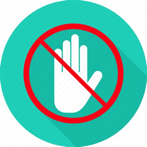 Gesture, hand, prohibit, prohibited, sign, stop, wait icon