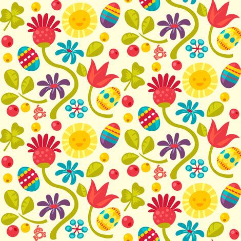 Check spelling or type a new query. Floral Easter pattern fabric - irrimiri - Spoonflower