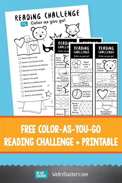 Invite Kids To Take This Color As You Go Reading Challenge In 2020