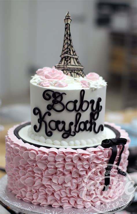 Indulge her fondness for the city of lights and infuse everything from the food and dessert to the decor and invitation with a touch of france. Paris Themed Baby Shower Cake