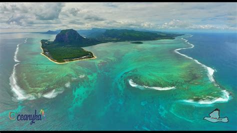 Drone Captures Video Of Mauritius Underwater Waterfall Illusion From