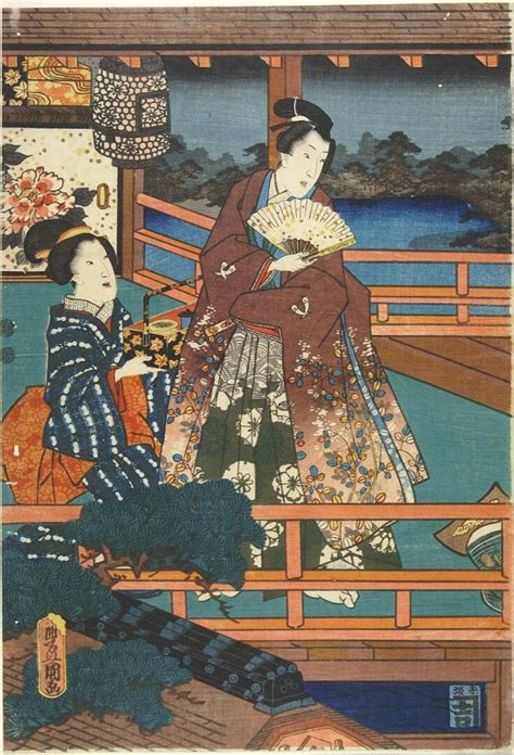 Illustration Of A Scene From Genji Monogatari Utagawa Kunisada I