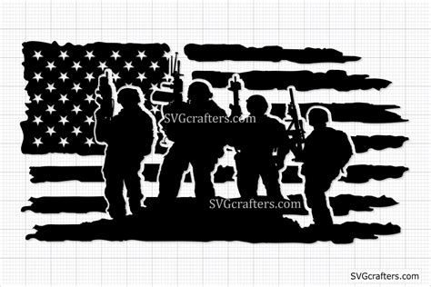 Scrapbooking Embellishments American Flag Svg Veteran Soldier Svg