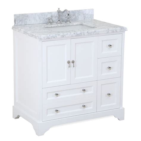 Shop for 36 inch bathroom vanities in bathroom vanities by size. Madison 36-inch Vanity (Carrara/White) - KitchenBathCollection
