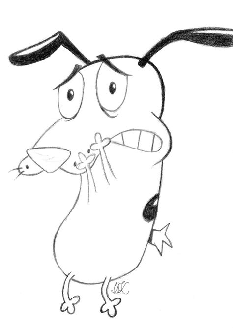 Courage The Cowardly Dog Sketch By Mute Gramophone On Deviantart