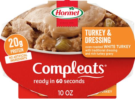 turkey and dressing hormel® compleats® microwavable meals