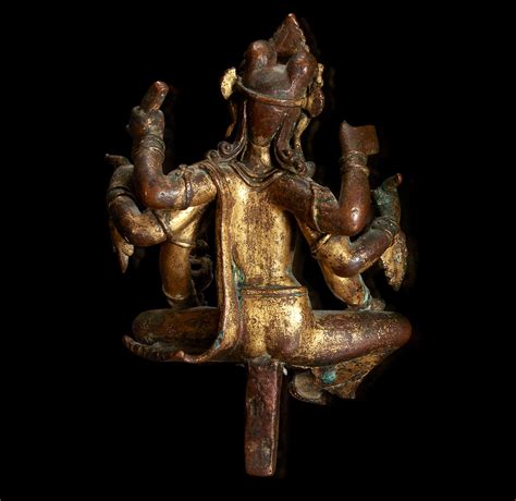 Global Nepali Museum A Nepalese Gilt Copper Alloy Figure Of Vasudhara