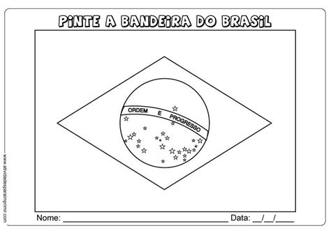 Bandeira Do Brasil Para Imprimir E Colorir