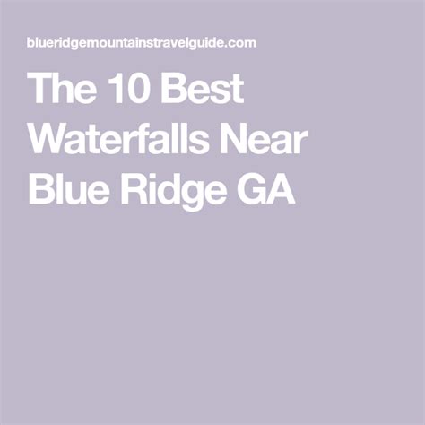 The 10 Best Waterfalls Near Blue Ridge Ga Desoto Falls Meandering