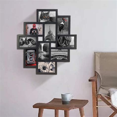 10 Opening 4x6 Black Collage Picture Frame Wall Hanging For 4 Etsy