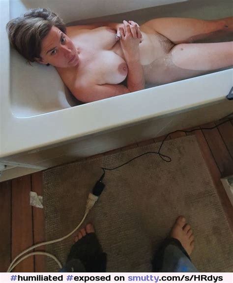 Humiliated Exposed Wife Milf Saggy Hairy Bath