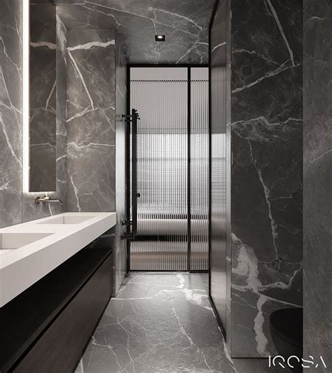 Grey Tints Apartment Dezign Ark Beta Grey Marble Bathroom Loft