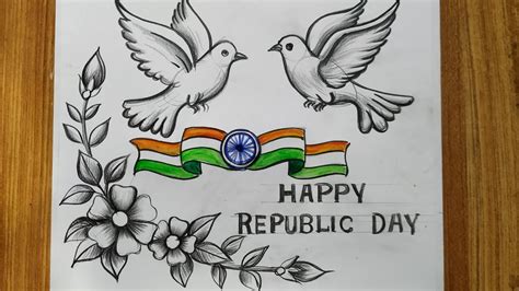 How To Draw Republic Day Drawing Easy With Pencil Sketchrepublic Day