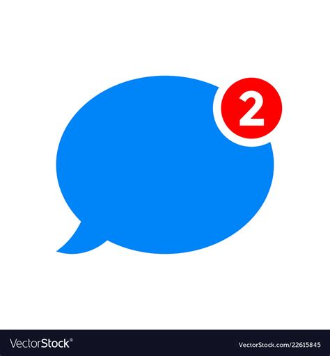 New Chat Message Notification Icon Royalty Free Vector Image