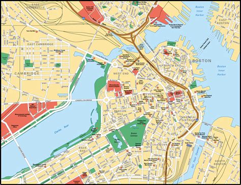 Map Of Boston City Maps Of United States —