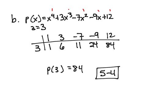 Remainder theorem to find the remainder of a polynomial divided by some linear factor, we usually use the method of polynomial long division or synthetic division. Ch. 5 Review: Remainder Theorem | Math | ShowMe