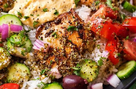20 Minute Greek Chicken Rice Bowl The Chunky Chef