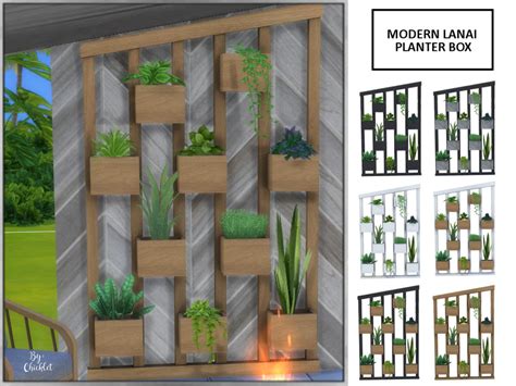 The Sims Resource Modern Lanai Planter Boxes Deco