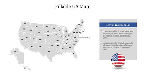 Incredible Fillable Us Map Powerpoint Presentation Template