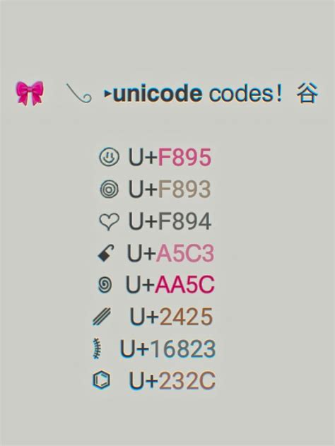 Unicode Codes Coding Unicode Aesthetic Letters
