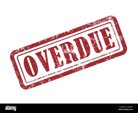 Stamp Overdue In Red Over White Background Stock Vector Image And Art Alamy