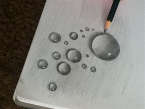 40 Realistic Water Drops Drawings And Tutorials Bored Art