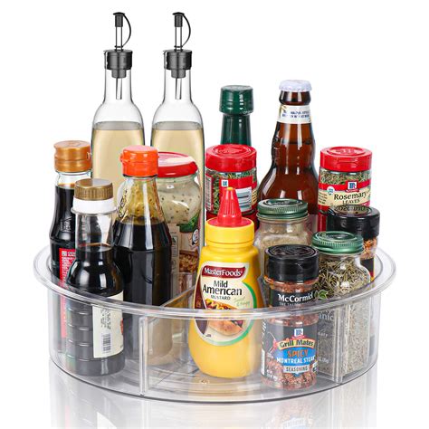 Buy Lazy Susan Turntable Cabinet Organizer 12 Inch Clear Plastic