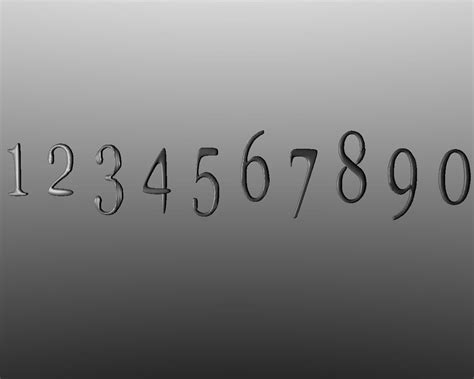 Free Numbers 1 2 3d Model