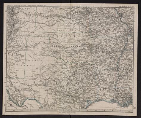 Map Of Texas Indian Territory Louisiana Arkansas Missouri Kansas