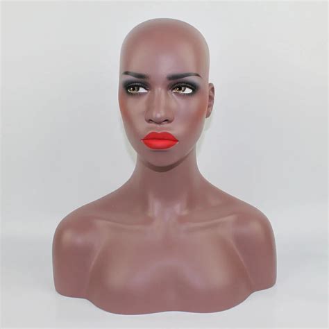 High Quality Fiberglass Realistic Female Mannequin Manikin Dummy Head Bust For Wigs Hat Sunglass