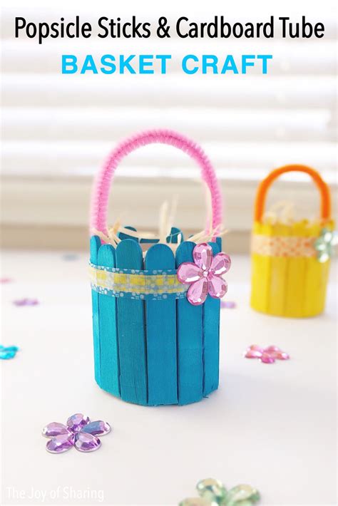 Cute and colorful basket craft idea for kids. Easy to make for