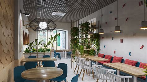 Coffeeandroll Cafe Interior On Behance Cafe Interior Interior Design