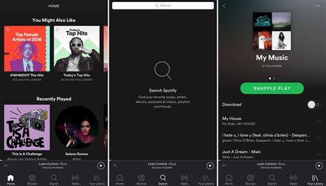 Run the spotify music app on your android phone and log in your premium account. Brightify gives the Spotify Music app a white makeover