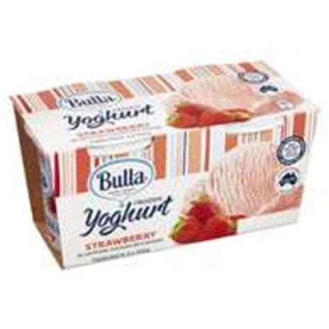 Bulla Frozen Yoghurt Strawberry 2pk 200g Woolworths