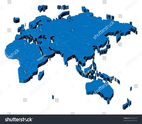 Map Europe Asia Africa Australia National Stock Vector 53722273