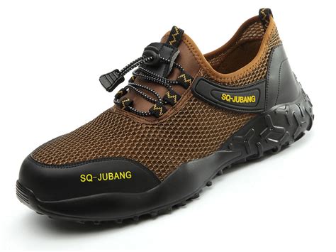men s safety shoes steel toe work shoes breathable lightweight industrial sneakers nonslip