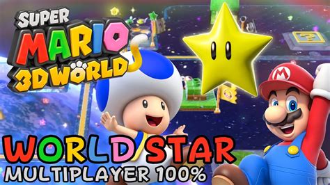 Super Mario 3d World World Star Bonus World 3 Player 100