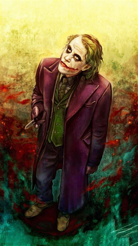 Joker Heath Ledger Art Iphone Wallpaper Iphone Wallpapers