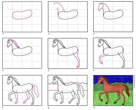 How To Draw A Horse Easy Drawing Tutorial For Kids Images And Photos