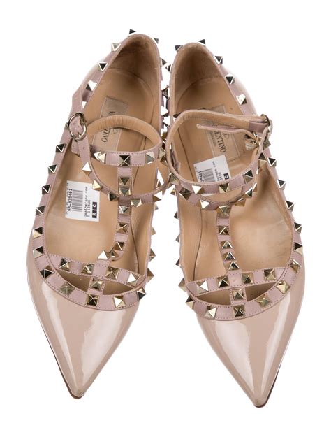 Valentino Rockstud Pointed Toe Flats W Tags Shoes Val The