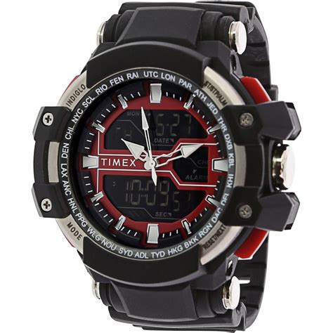 Timex Mens Tactic Tw5m22700 Black Rubber Quartz Sport Watch Walmart Canada