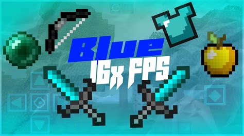 Blue 16x Fps By Latenci Texture Pack For Mcpe Iosandroid Youtube