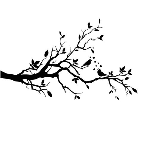 Tree Branch Black And White Clipart Clipground