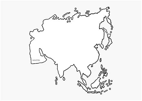 Physical Outline Map Of E S Asia Gambaran