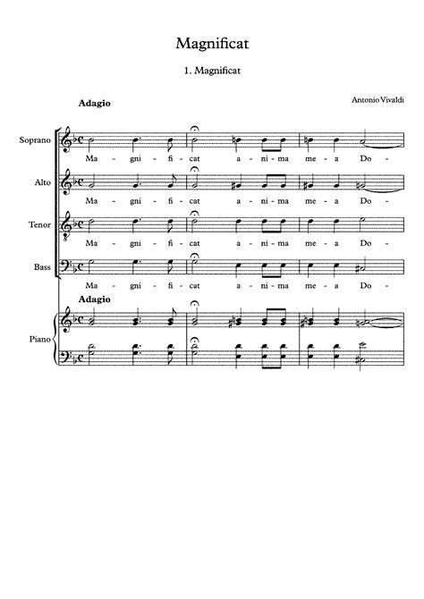 Magnificat Rv 610 Vivaldi Antonio Imslp Free Sheet Music Pdf