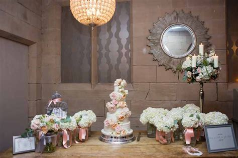 Wedding Cake Flowers Peach Roses Luxury Decoration Hampton Manor